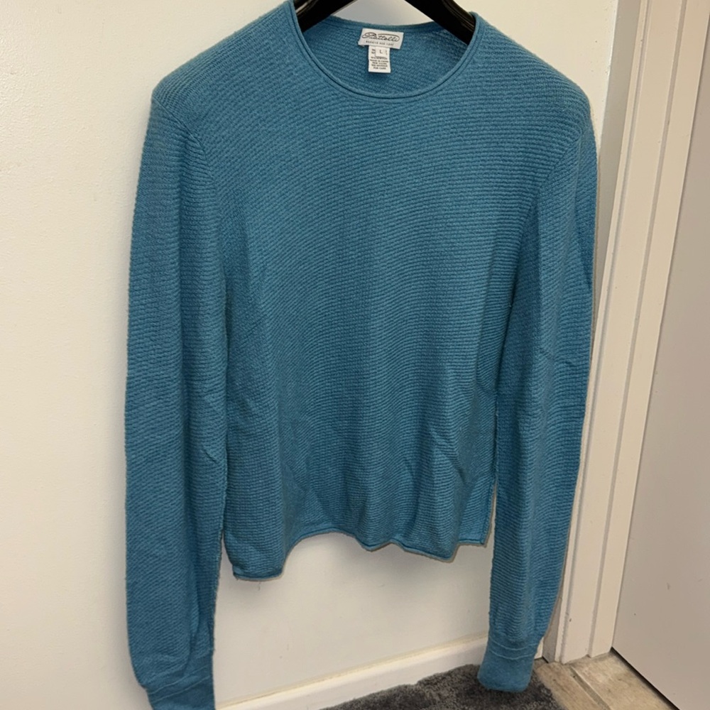 Barney’s Y2K Piattelli wool sweater semi crop 22 long lightweight L